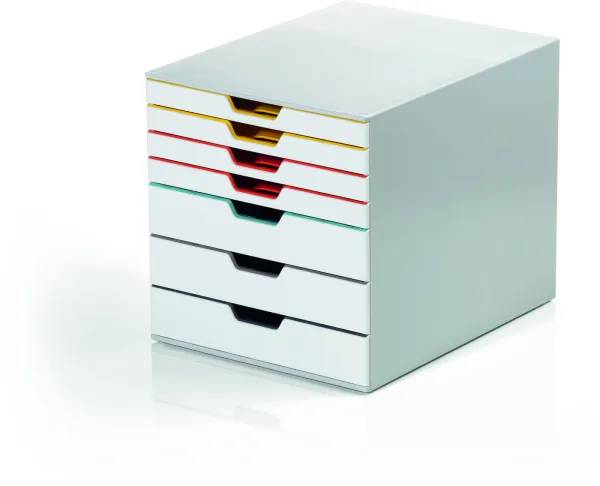 Durable Varicolor A4 zásuvková skříňka 7 přihrádek bílá