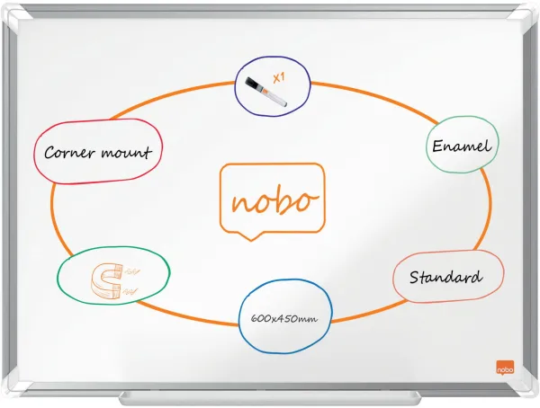 Nobo Premium Plus smaltovaný whiteboard 60x45cm bílý