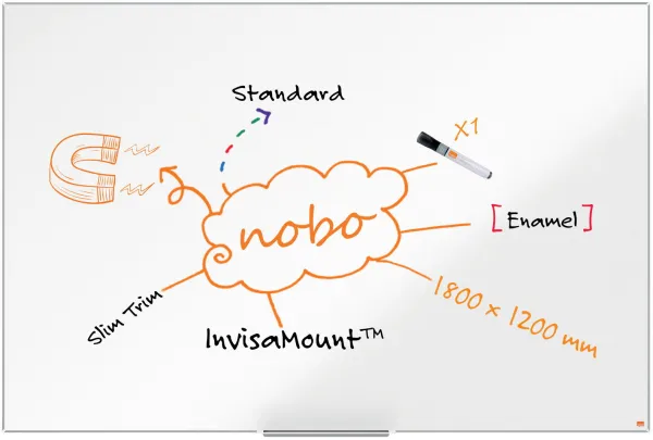 Nobo Impression Pro smaltovaný whiteboard 180x120cm bílý