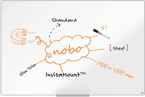Nobo Impression Pro ocelová tabule 150x100cm bílá