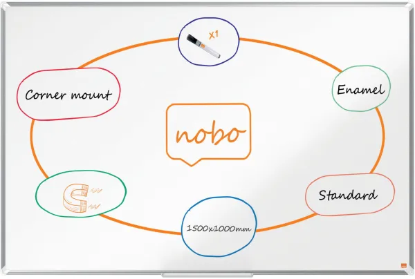 Nobo Premium Plus smaltovaná tabule 150x100cm bílá